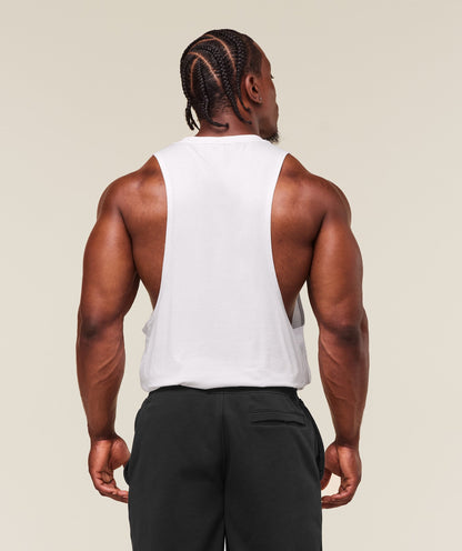 Gymshark Legacy Drop Arm Tank White