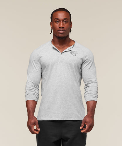 Gymshark Legacy Henley Light Grey Marl