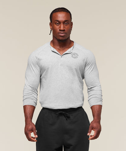 Gymshark Legacy Henley Light Grey Marl