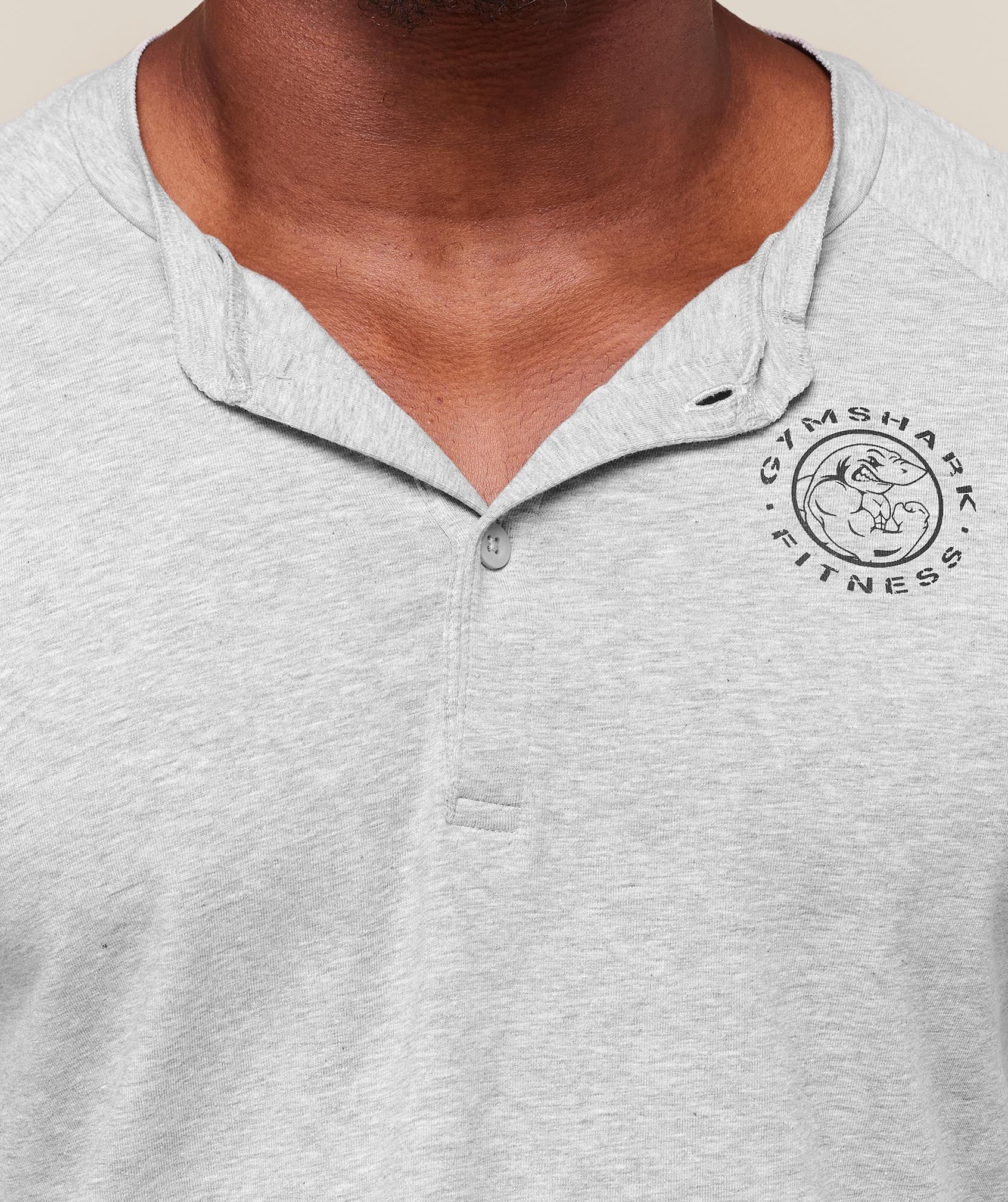 Gymshark Legacy Henley Light Grey Marl