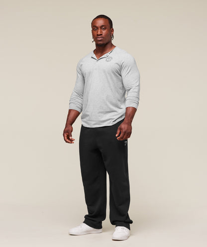 Gymshark Legacy Henley Light Grey Marl