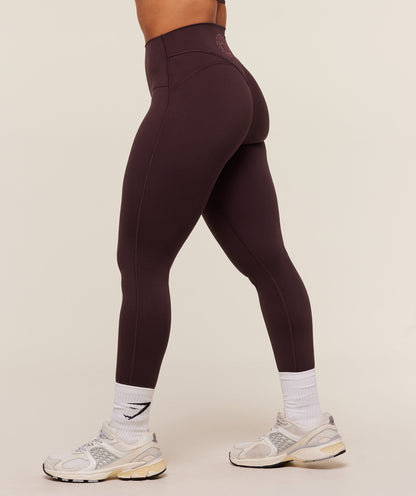 Women's Gymshark Legacy Logo Leggings Cherry Purple