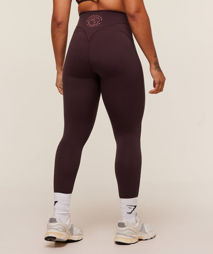 Women's Gymshark Legacy Logo Leggings Cherry Purple