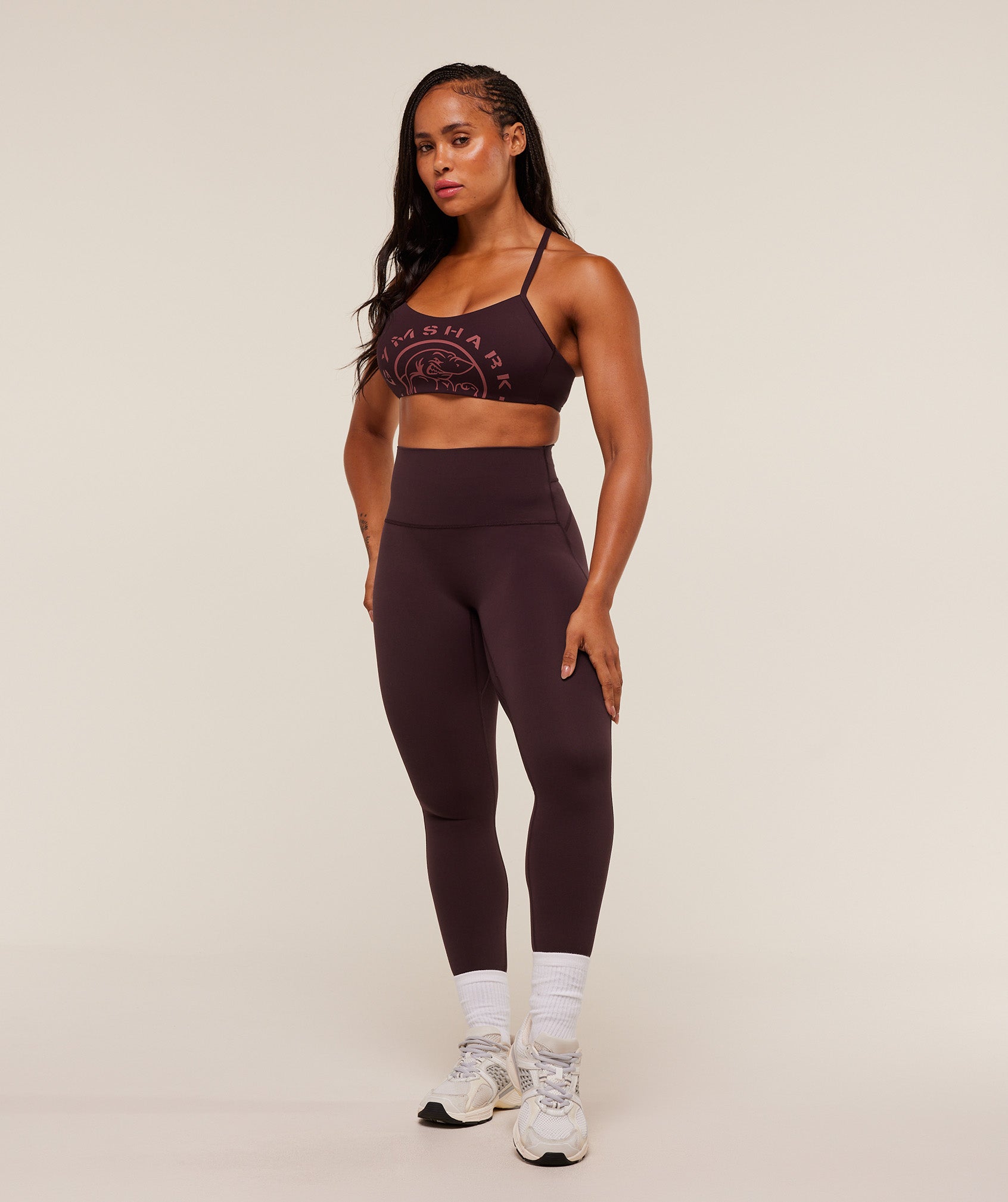 Women's Gymshark Legacy Logo Leggings Cherry Purple