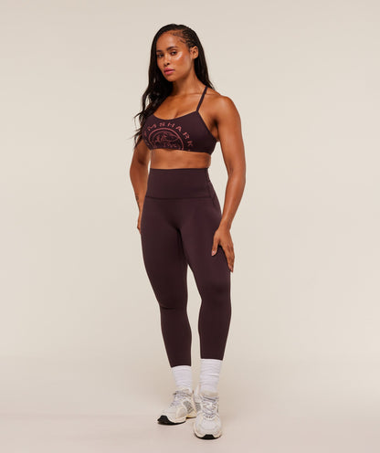 Women's Gymshark Legacy Logo Leggings Cherry Purple