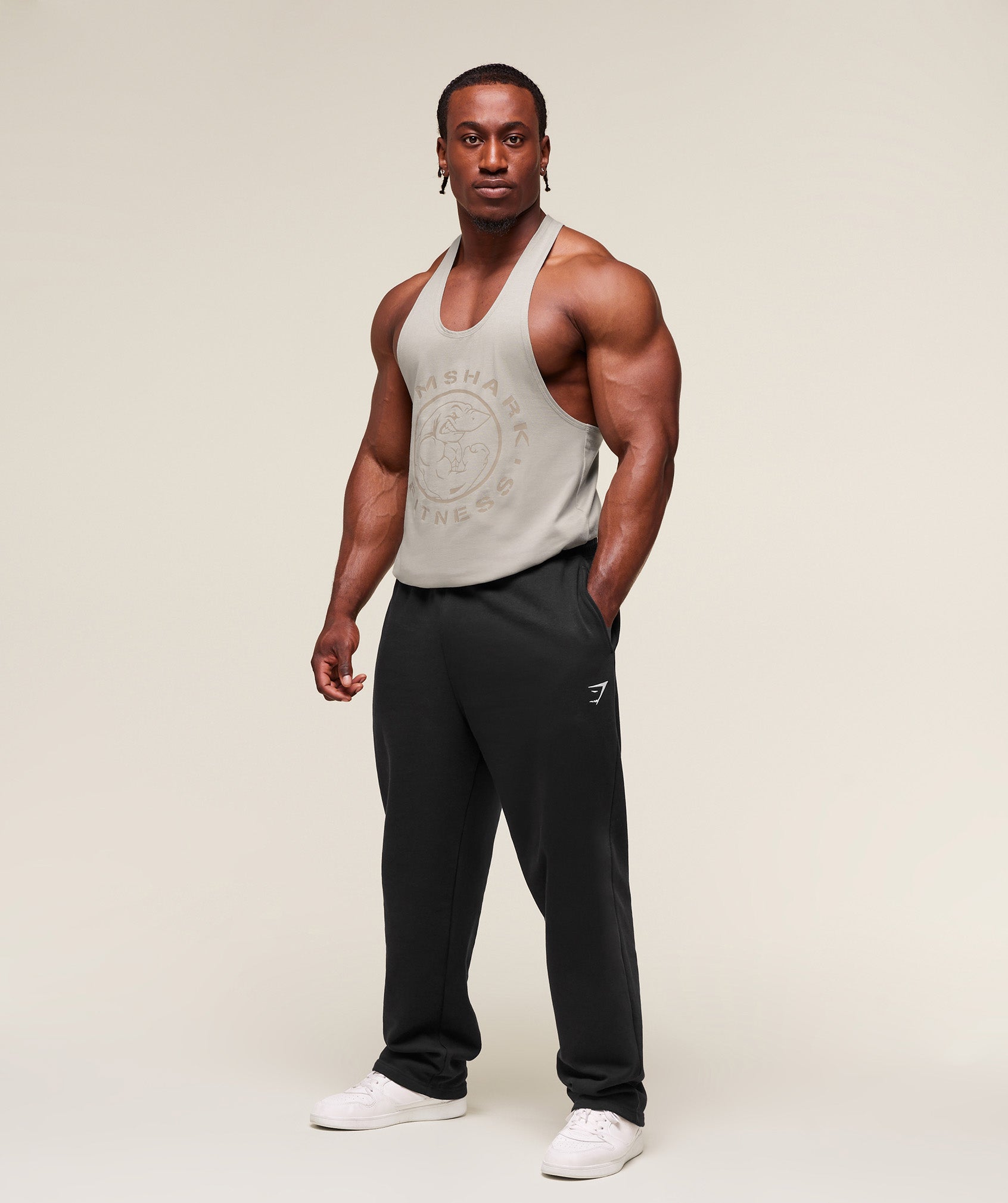Gymshark Legacy Stringer Stone Grey