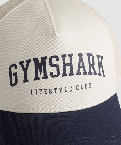 Gymshark Collegiate Trucker Oat White