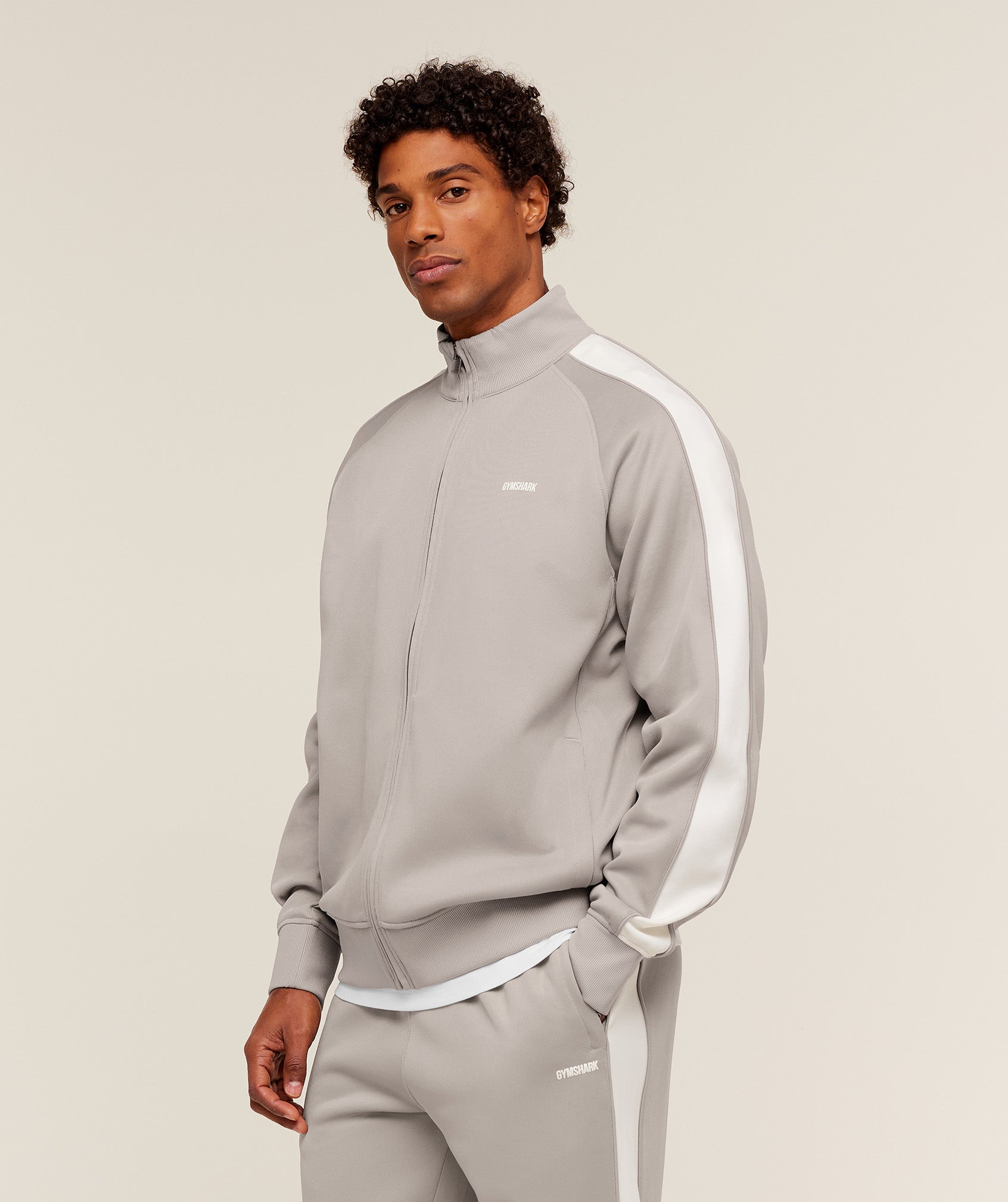 Gymshark Tricot Track Jacket Mushroom Grey