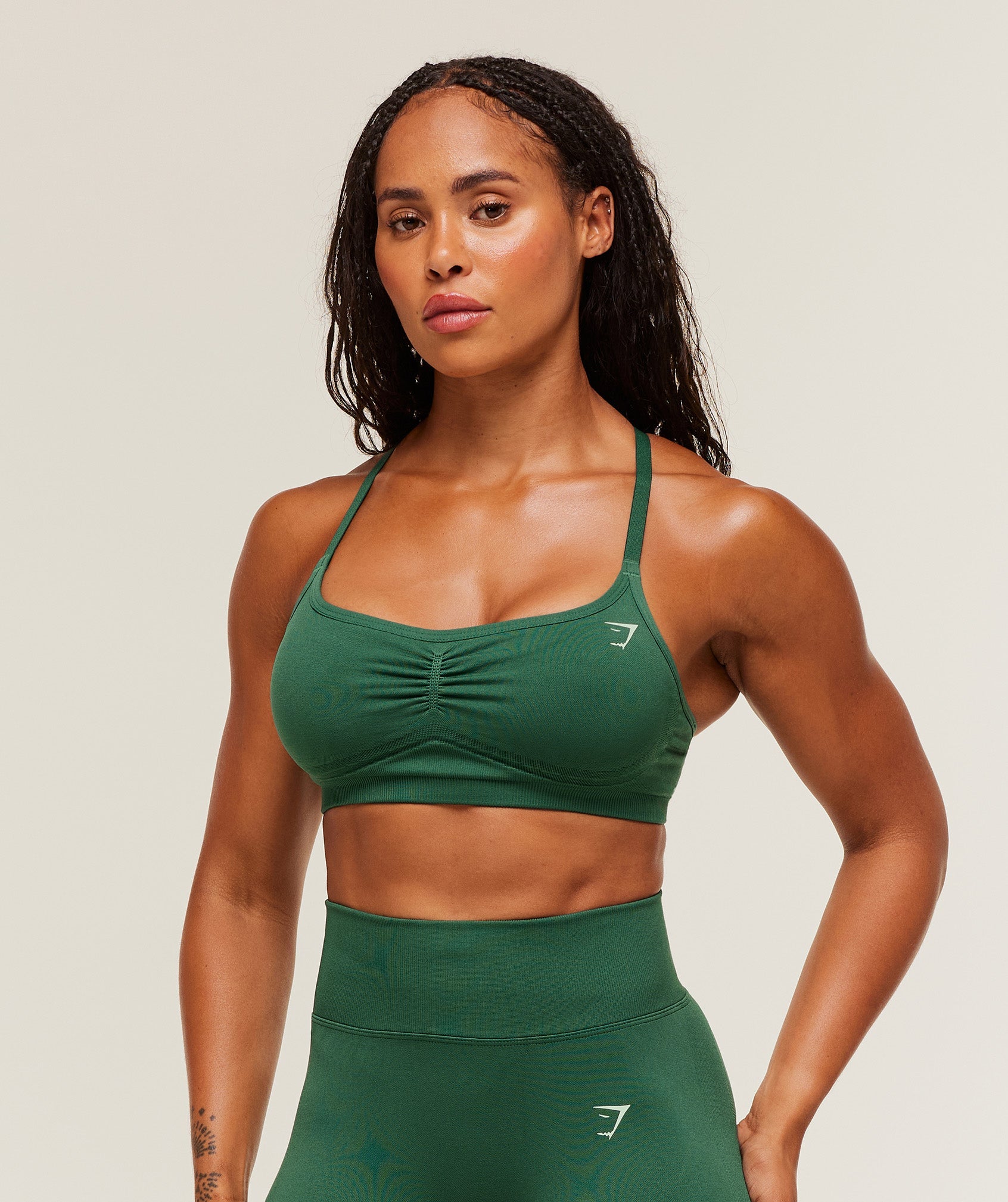 Women's Gymshark Lift Seamless Sports Bra Lift Green