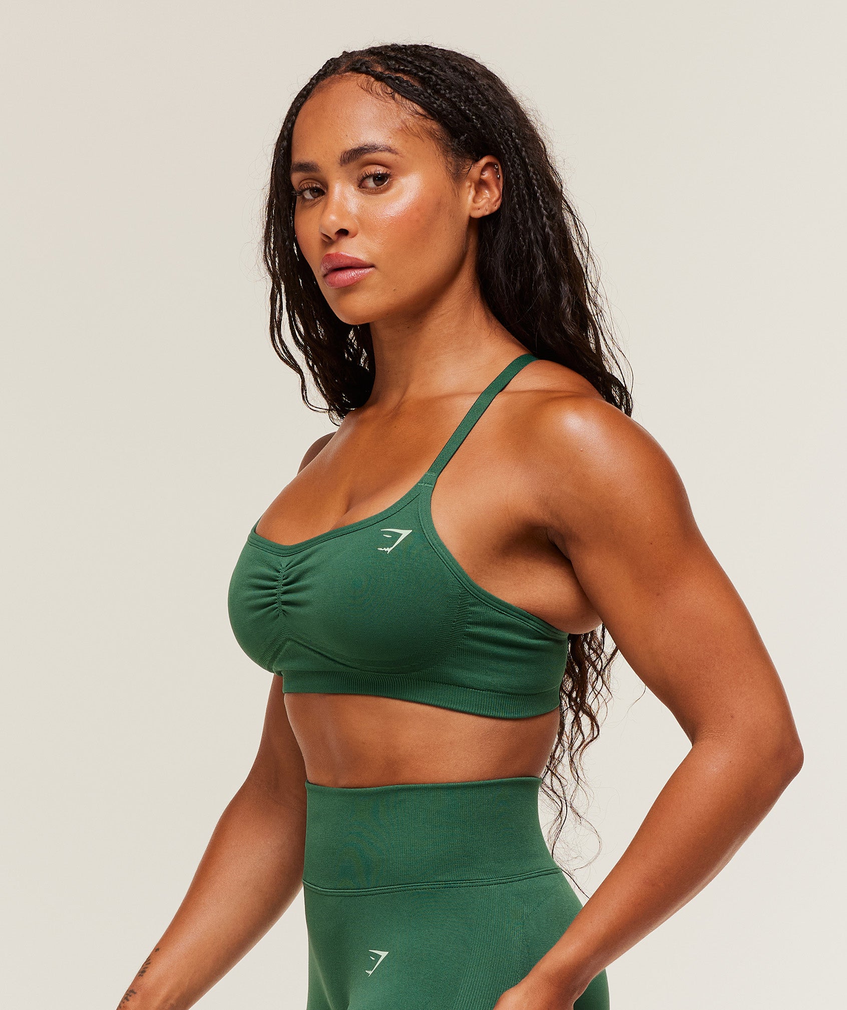 Women's Gymshark Lift Seamless Sports Bra Lift Green