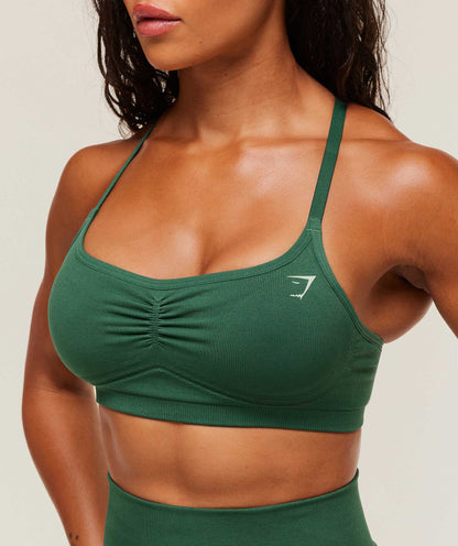 Women's Gymshark Lift Seamless Sports Bra Lift Green