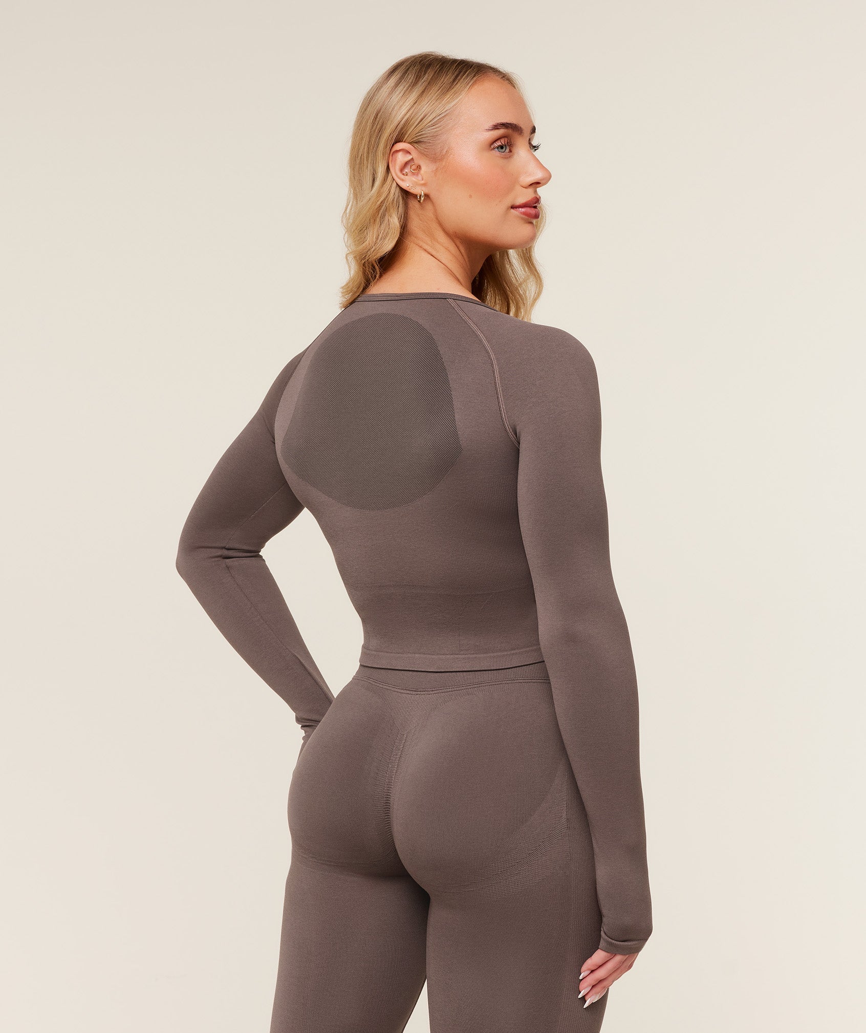 Women's Gymshark Lift Seamless Jacket Cool Brown