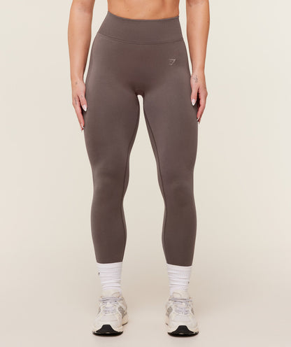 Women's Gymshark Lift Seamless Leggings Cool Brown