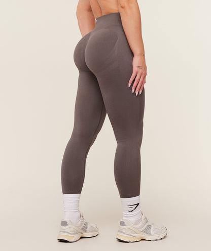 Women's Gymshark Lift Seamless Leggings Cool Brown