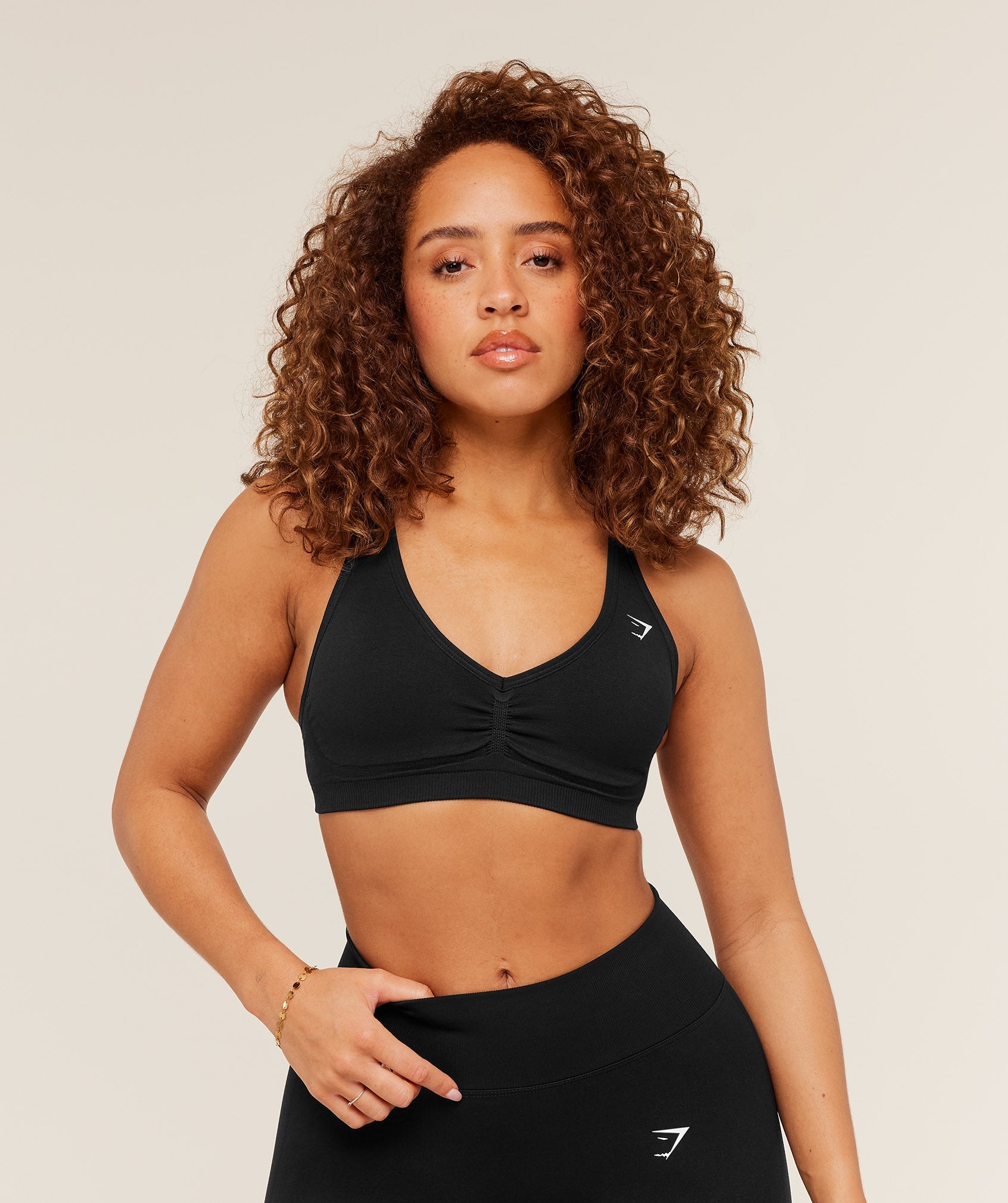 Women's Gymshark Lift Seamless Sports Bra Black