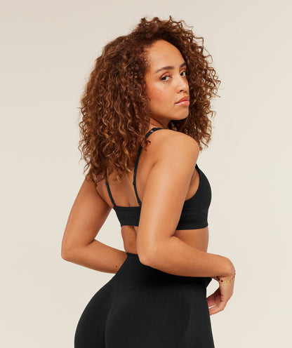 Women's Gymshark Lift Seamless Sports Bra Black