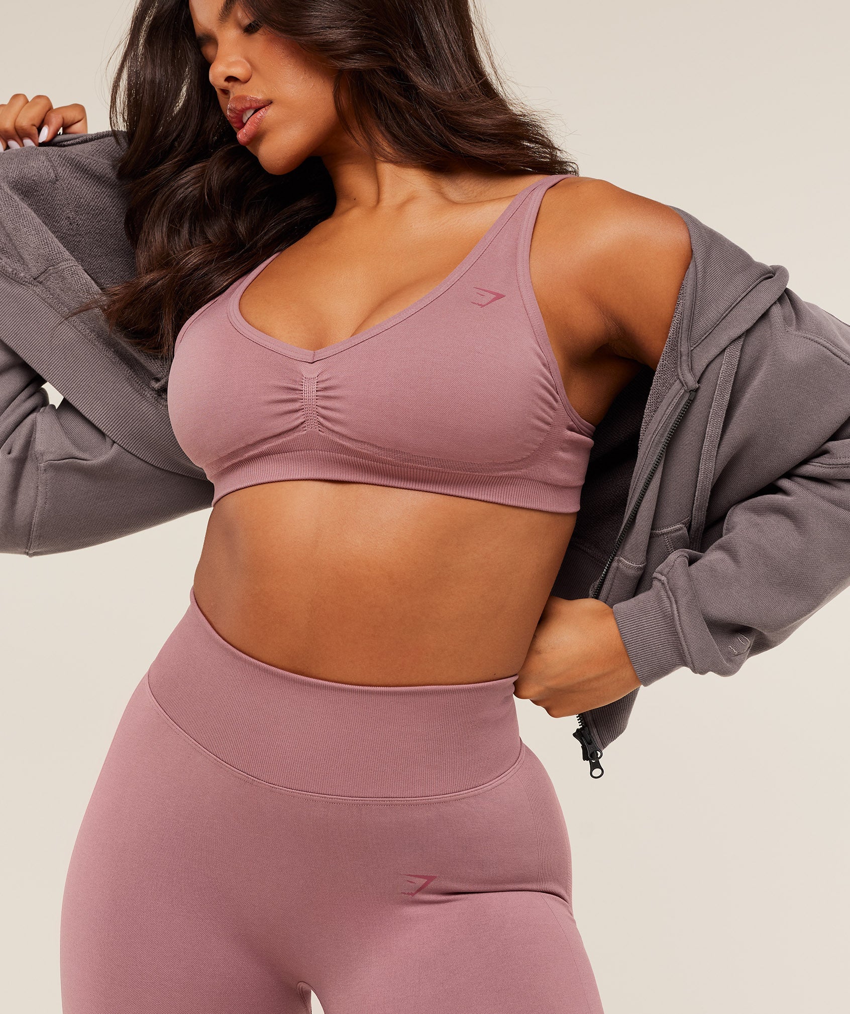 Women's Gymshark Lift Seamless Sports Bra Calm Pink