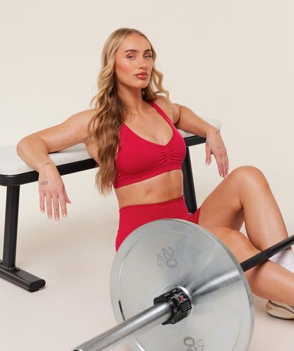 Women's Gymshark Lift Seamless Sports Bra Carmine Red