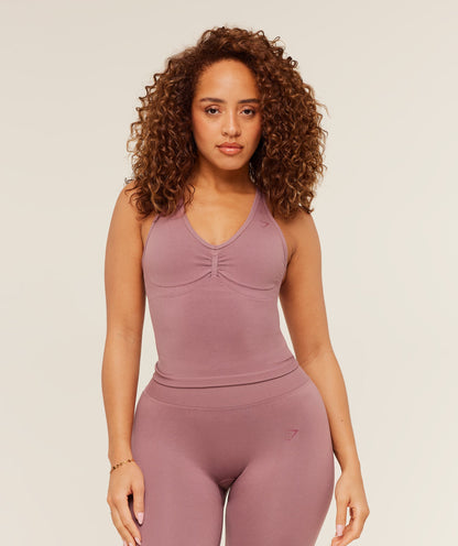 Women's Gymshark Lift Seamless Tank With Shelf Calm Pink