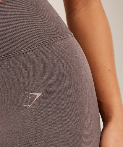 Women's Gymshark Lift Seamless Shorts Cool Brown