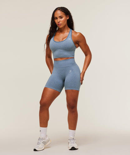 Women's Gymshark Lift Seamless Shorts Worn Blue