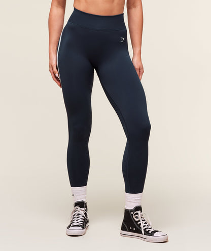 Women's Gymshark Lift Campus Seamless Leggings Heavy Blue