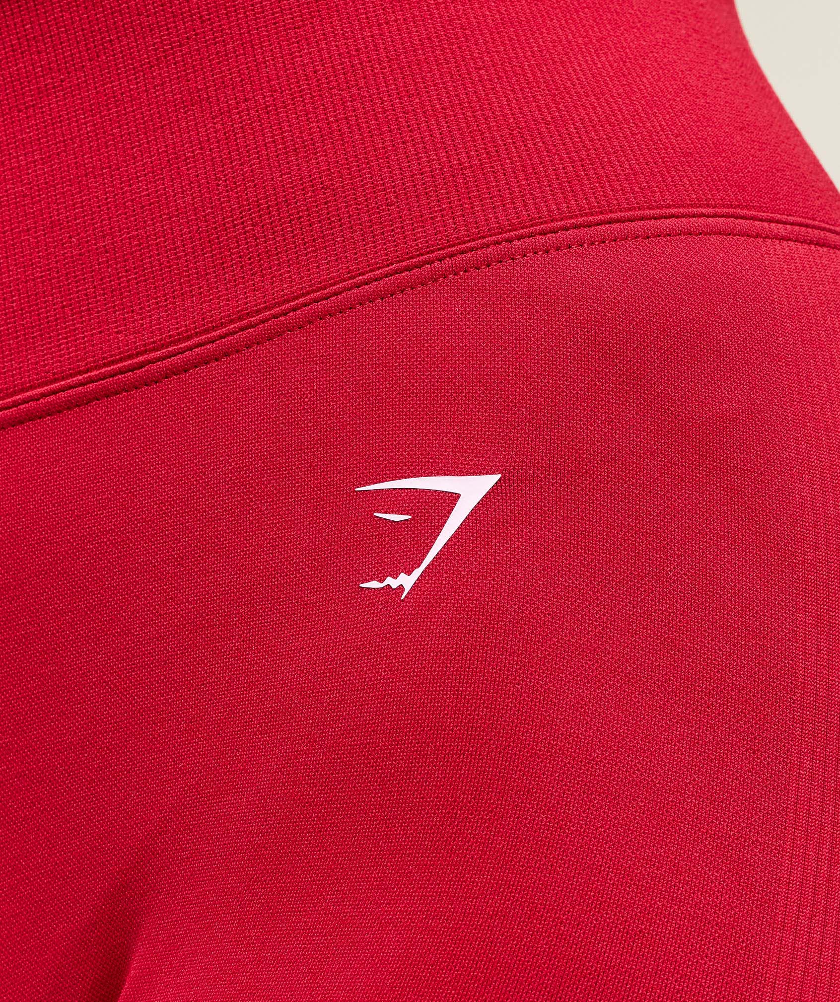 Women's Gymshark Lift Varsity Seamless Short Carmine Red
