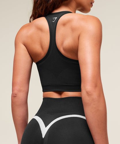 Women's Gymshark Lift Varsity Seamless Tank Black