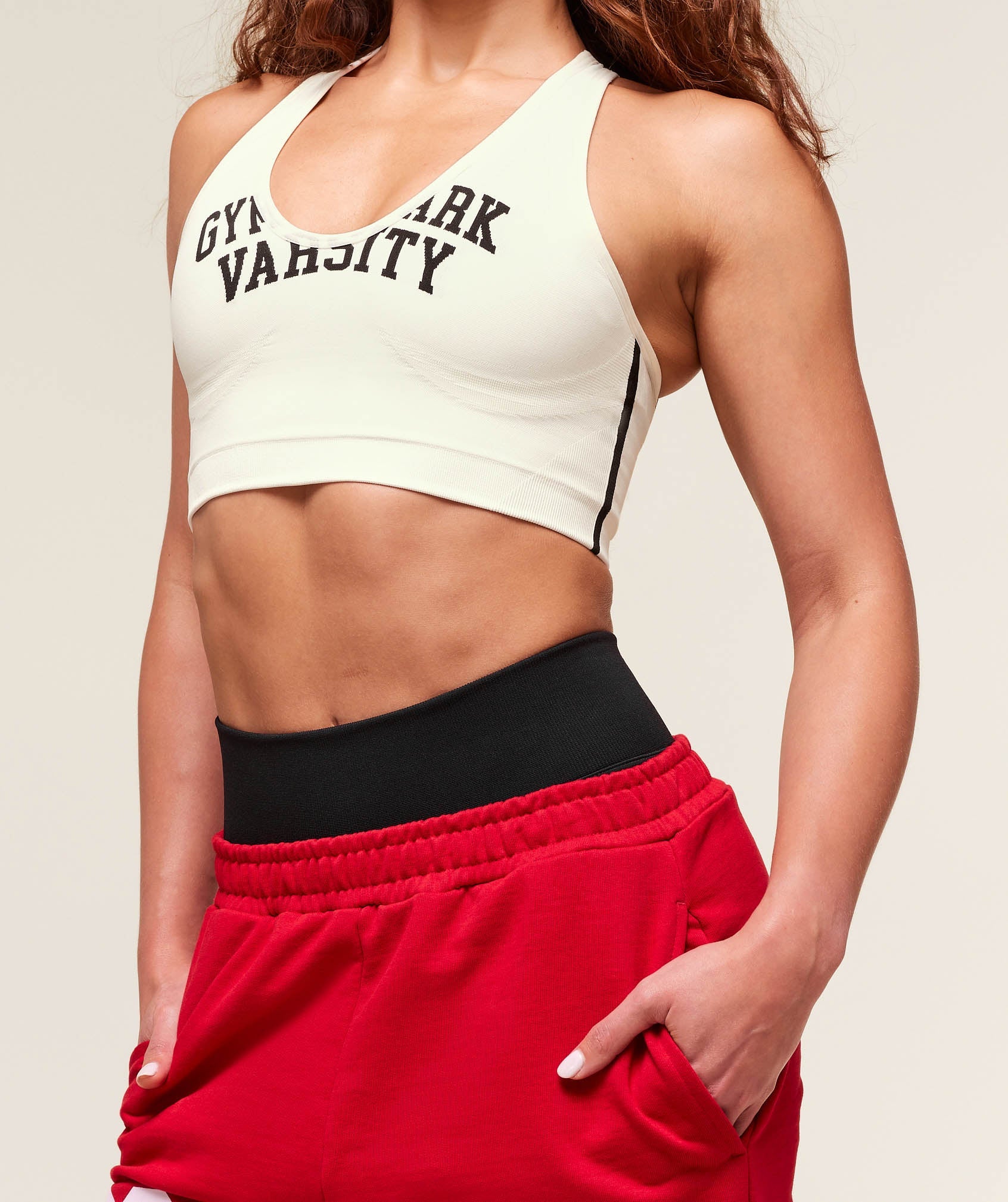 Women's Gymshark Lift Varsity Seamless Tank Soft White