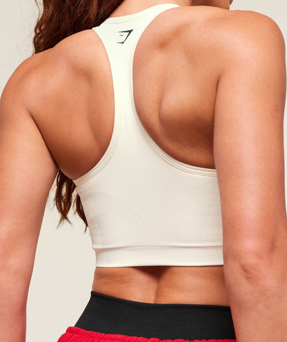 Women's Gymshark Lift Varsity Seamless Tank Soft White