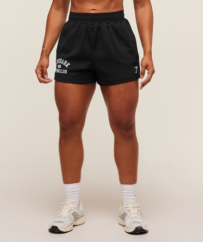 Women's Gymshark Lifting Club Mesh Shorts Black