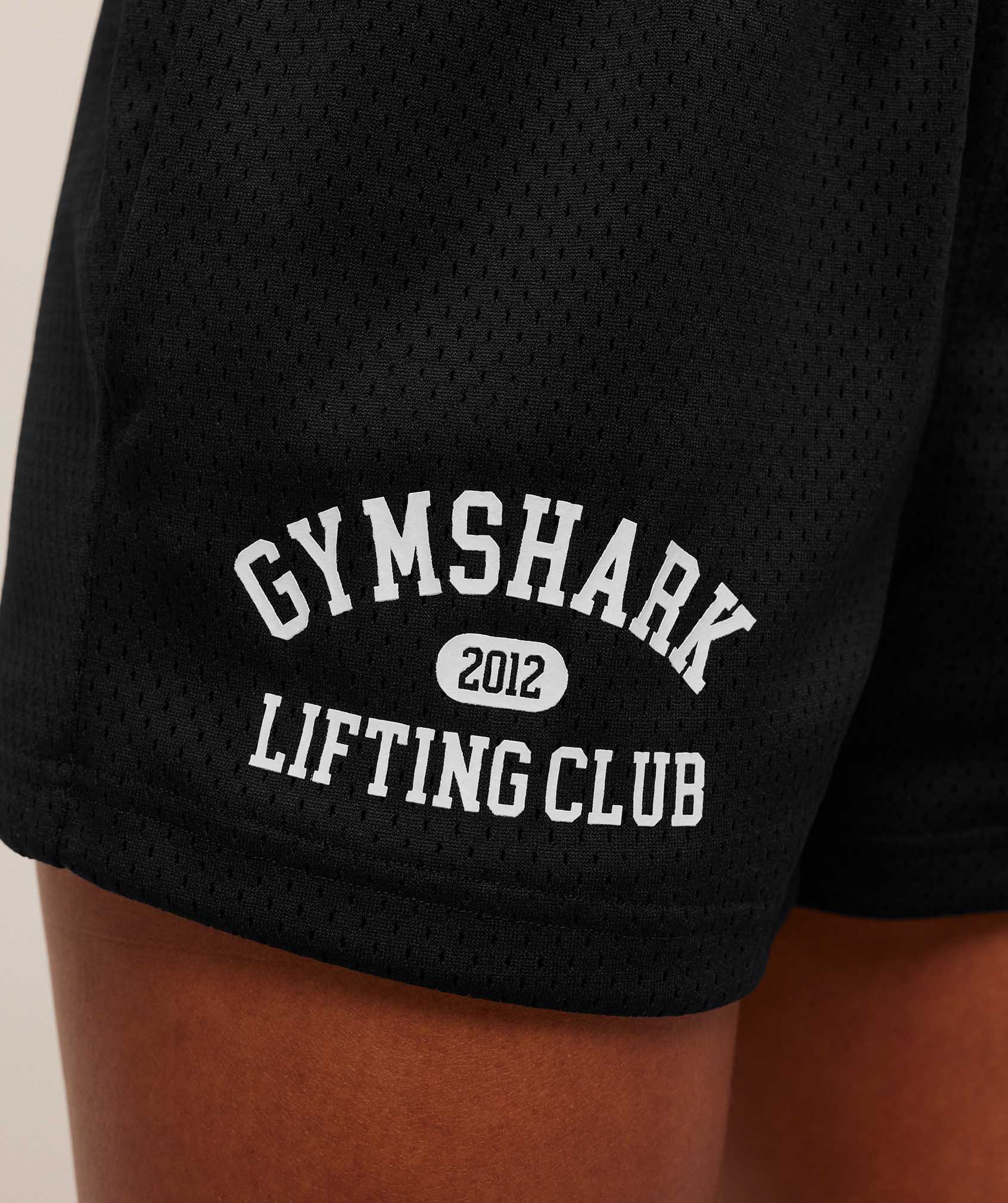 Women's Gymshark Lifting Club Mesh Shorts Black