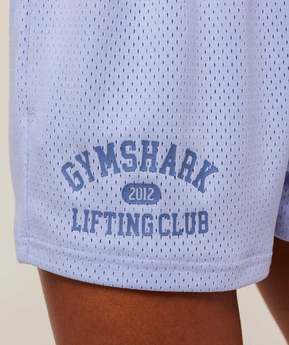Women's Gymshark Lifting Club Mesh Shorts Peri Blue