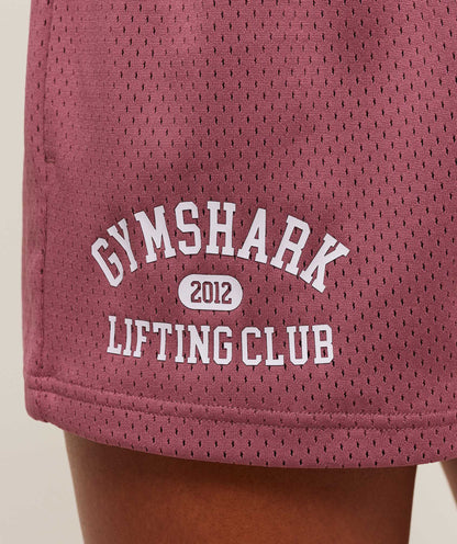 Women's Gymshark Lifting Club Mesh Shorts Reset Pink