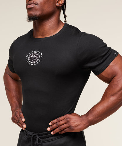 Gymshark Lifting Club Ribbed T-Shirt Black
