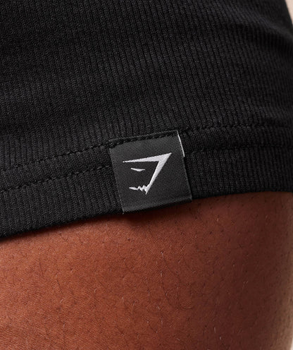 Gymshark Lifting Club Ribbed T-Shirt Black