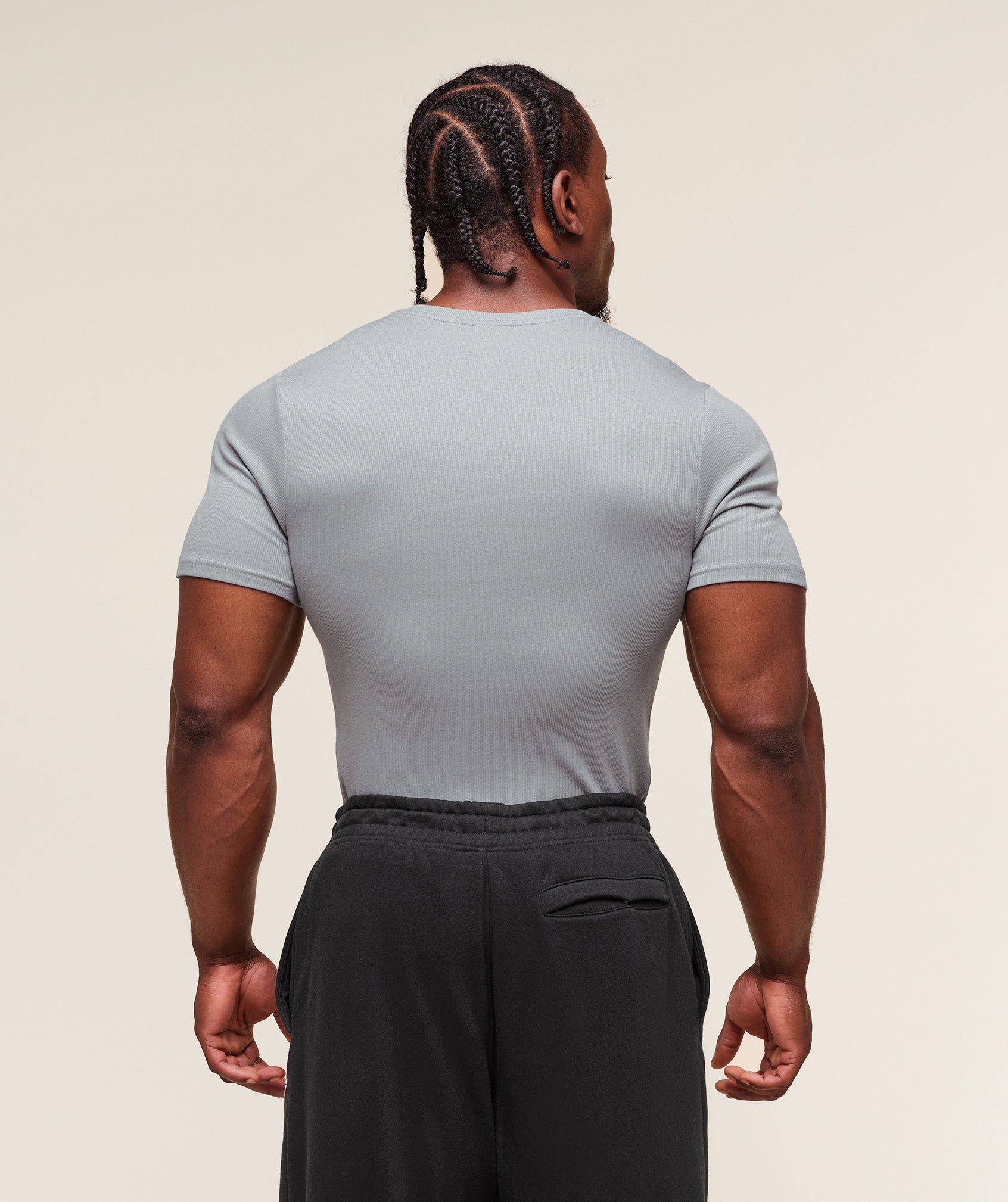 Gymshark Lifting Club Ribbed T-Shirt Denim Grey