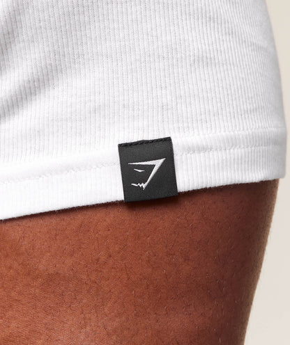 Gymshark Lifting Club Ribbed T-Shirt White