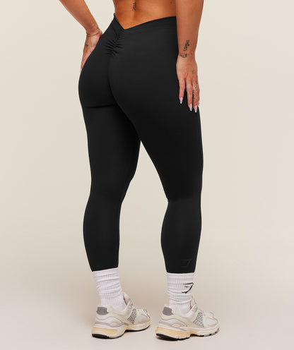 Women's Gymshark Lifting Dipped Waistband Leggings Black