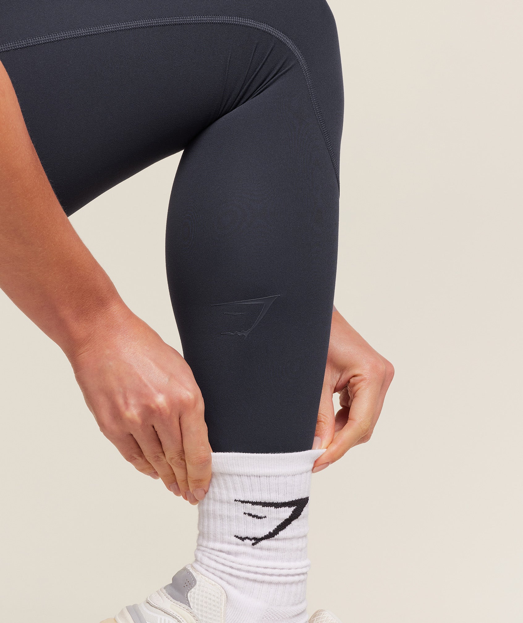 Women's Gymshark Lifting Dipped Waistband Leggings Heavy Blue