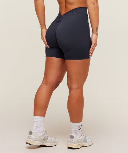 Women's Gymshark Lifting Dipped Waistband Shorts Heavy Blue