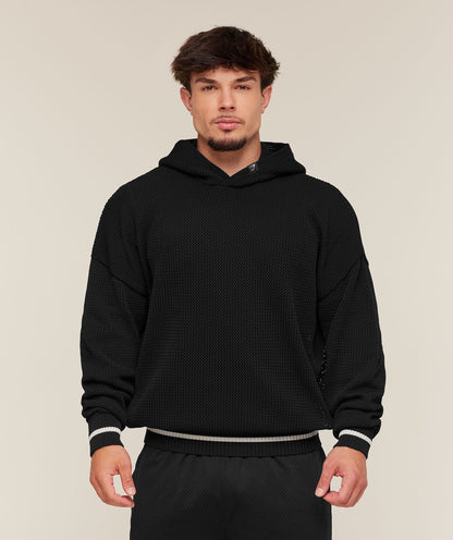 Gymshark Collective Crochet Style Hoodie Black