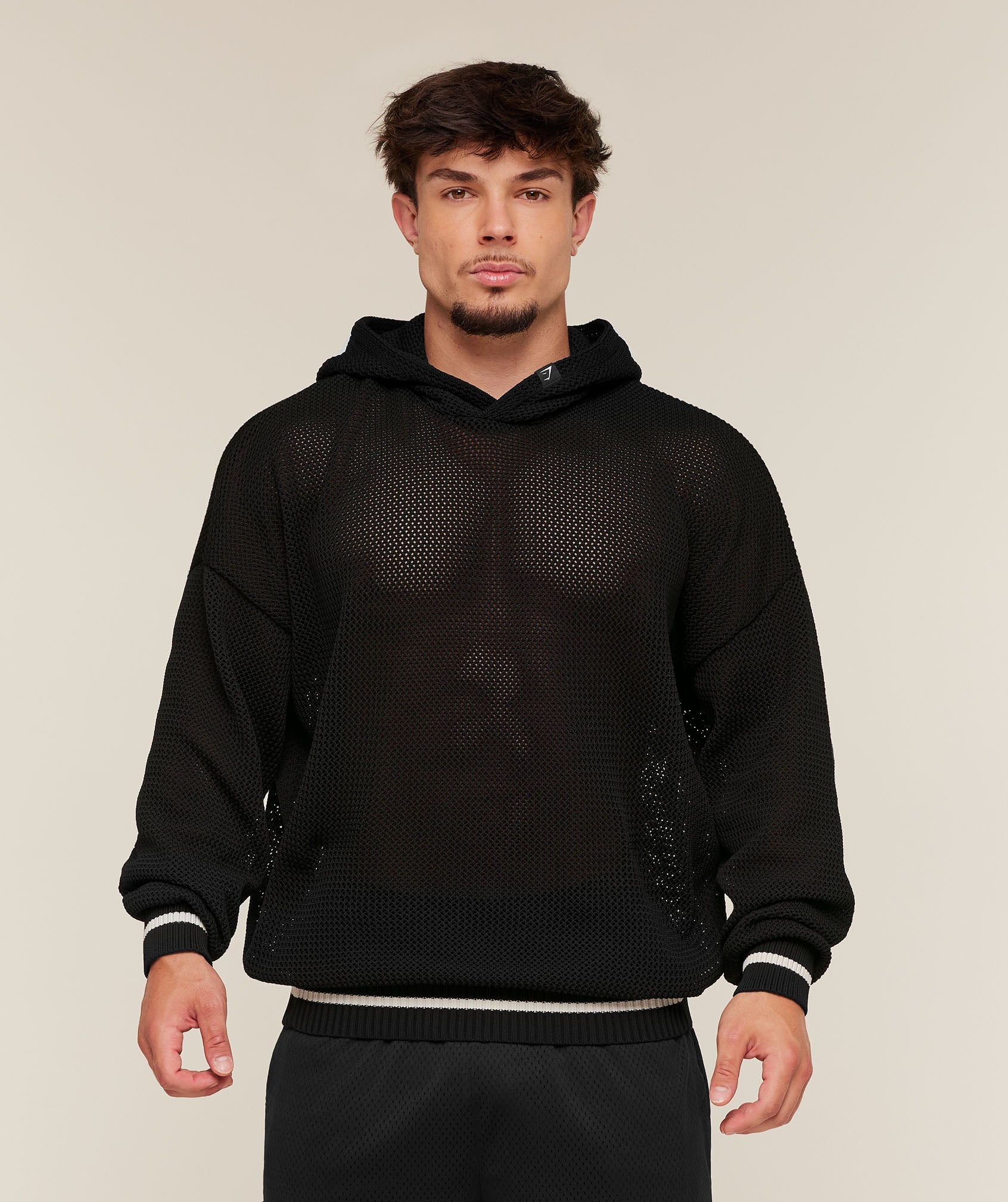 Gymshark Collective Crochet Style Hoodie Black
