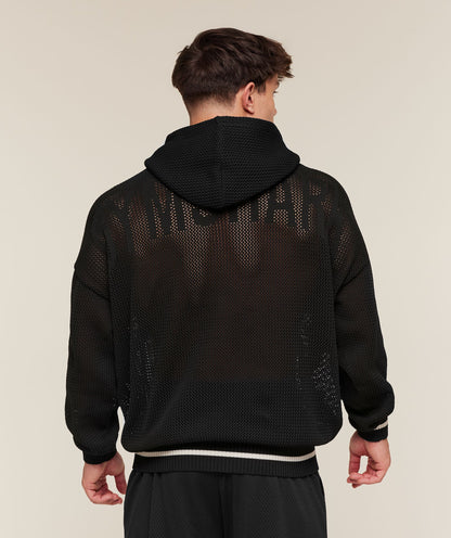 Gymshark Collective Crochet Style Hoodie Black