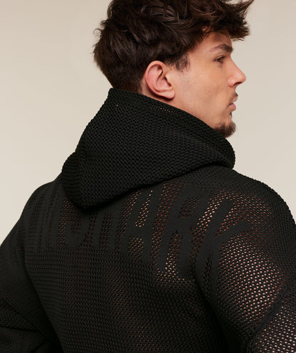 Gymshark Collective Crochet Style Hoodie Black