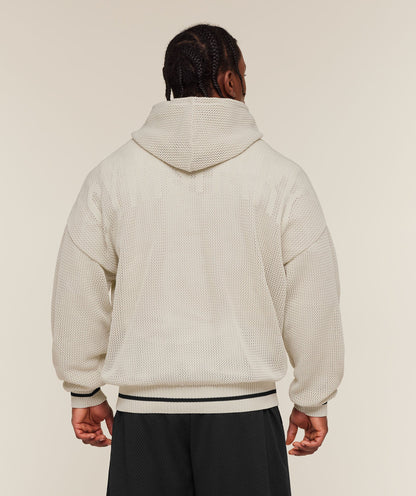 Gymshark Collective Crochet Style Hoodie Tinted White