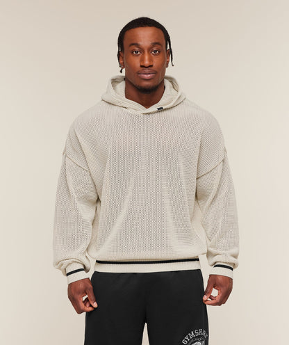 Gymshark Collective Crochet Style Hoodie Tinted White