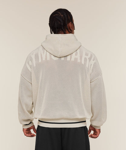 Gymshark Collective Crochet Style Hoodie Tinted White