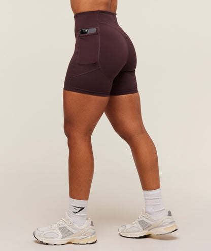 Women's Gymshark Lifting Pocket Shorts Cherry Purple