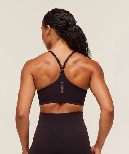 Women's Gymshark Activate Seamless Bralette Plum Brown